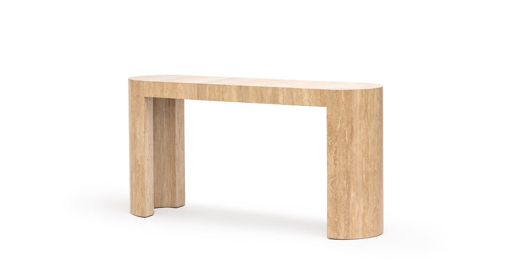 ARNO CONSOLE TABLE - TRAVERTINE - THE LOOM COLLECTION