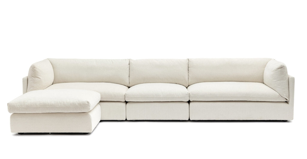 AVERY MODULAR SOFA WITH OTTOMAN - POWDER - THE LOOM COLLECTION