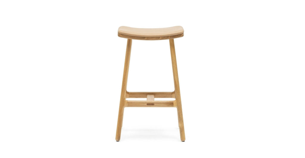 ODD COUNTER STOOL - LIGHT OAK & MONTANA CANYON LEATHER - THE LOOM COLLECTION