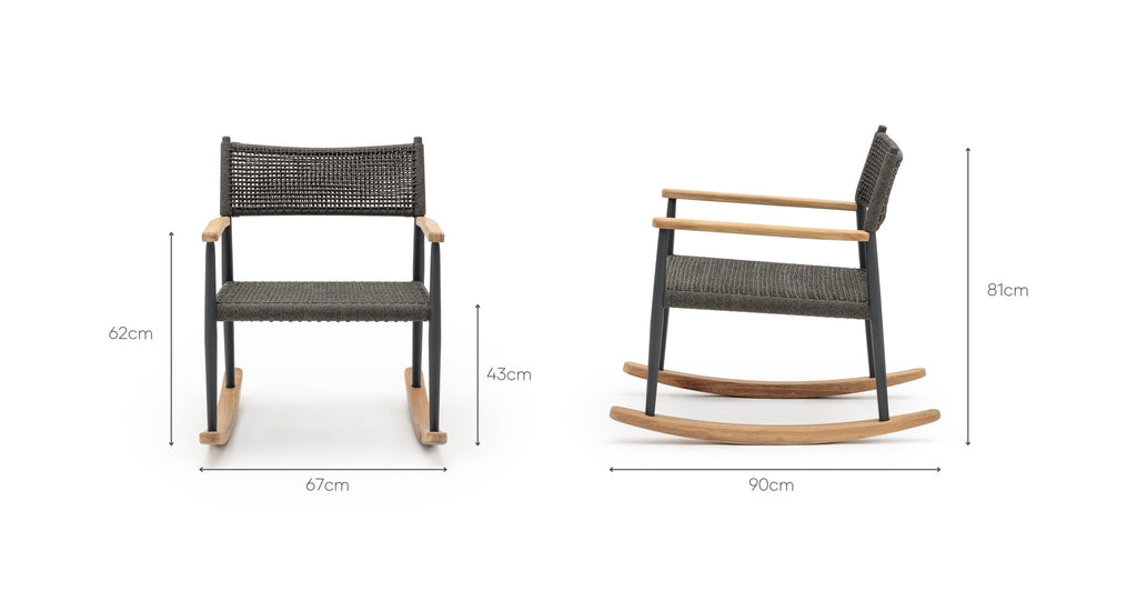 CALYPSO ROCKING LOUNGE CHAIR - ONYX - THE LOOM COLLECTION