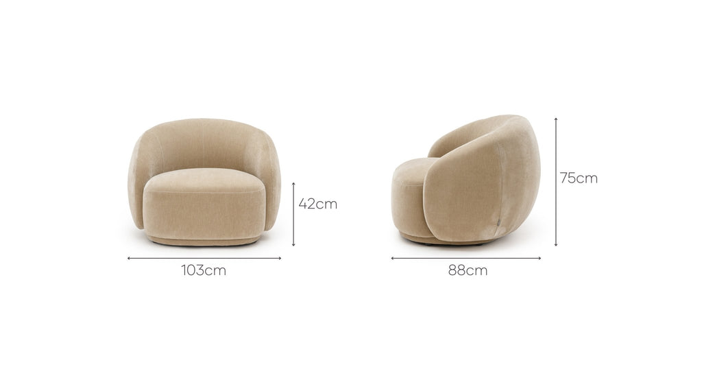 Cashew Armchair - Latte - THE LOOM COLLECTION