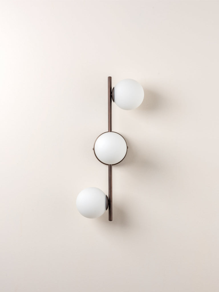 CORO - 3 LIGHT BRONZE AND OPAL CEILING OR WALL - THE LOOM COLLECTION