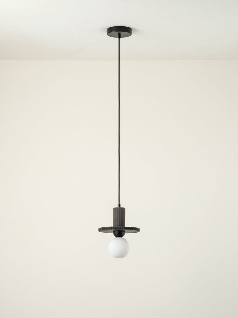 COTO - CHARCOAL CONCRETE AND OPAL PENDANT - THE LOOM COLLECTION