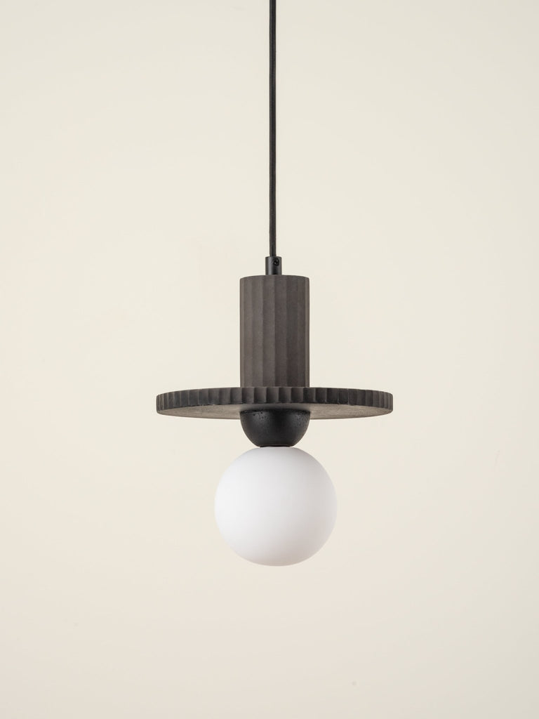 COTO - CHARCOAL CONCRETE AND OPAL PENDANT - THE LOOM COLLECTION