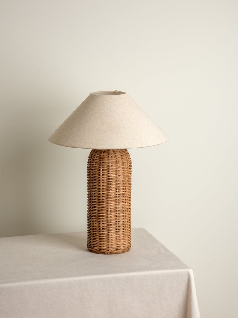 ENSIA - TALL RATTAN TABLE LAMP - THE LOOM COLLECTION