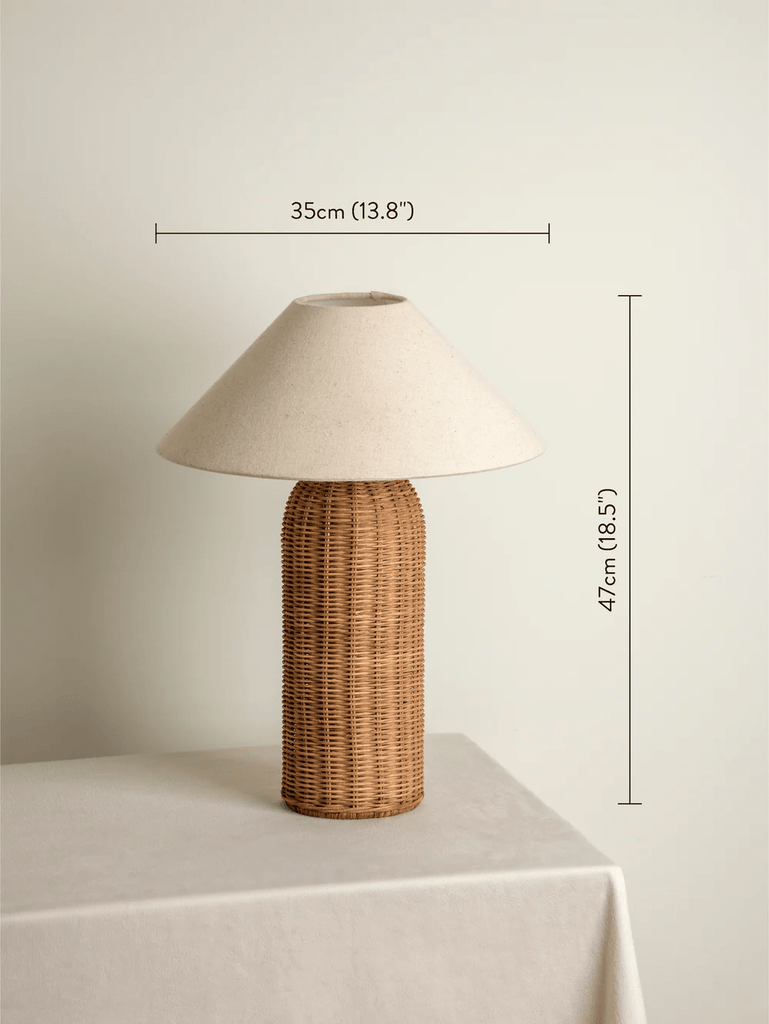 ENSIA - TALL RATTAN TABLE LAMP - THE LOOM COLLECTION