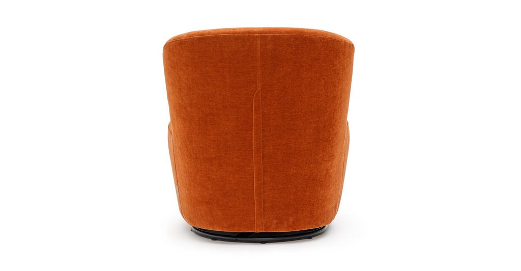 Erin Swivel Accent Chair - Rust Velvet - THE LOOM COLLECTION