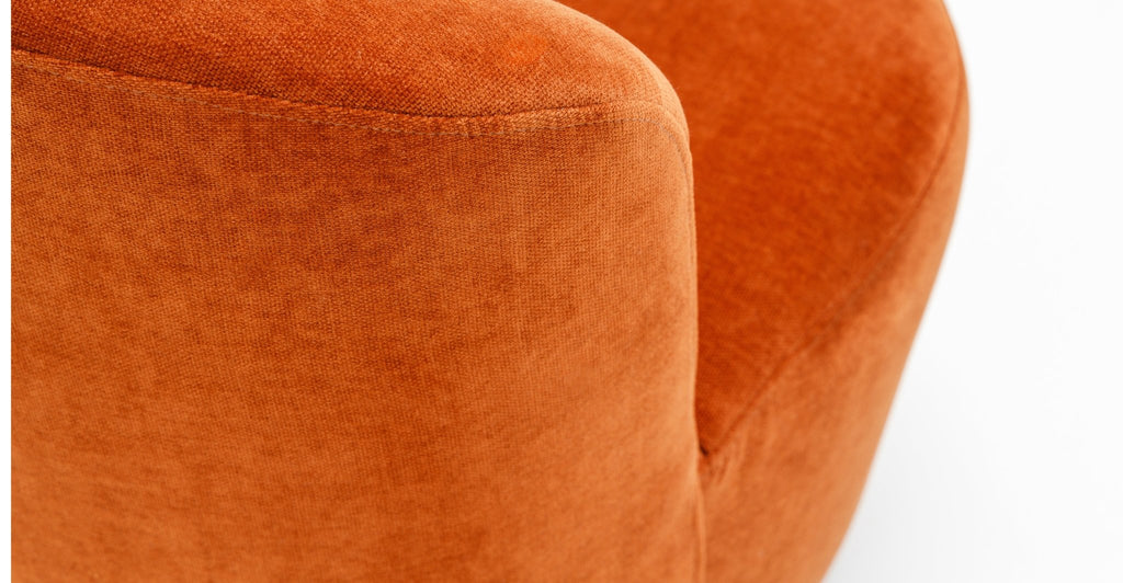 Erin Swivel Accent Chair - Rust Velvet - THE LOOM COLLECTION