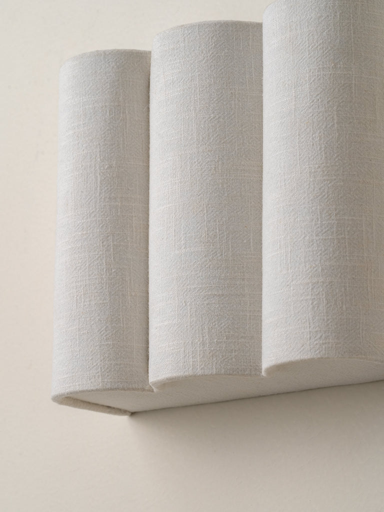 FOLIA - SCALLOPED NATURAL LINEN WALL LIGHT - THE LOOM COLLECTION