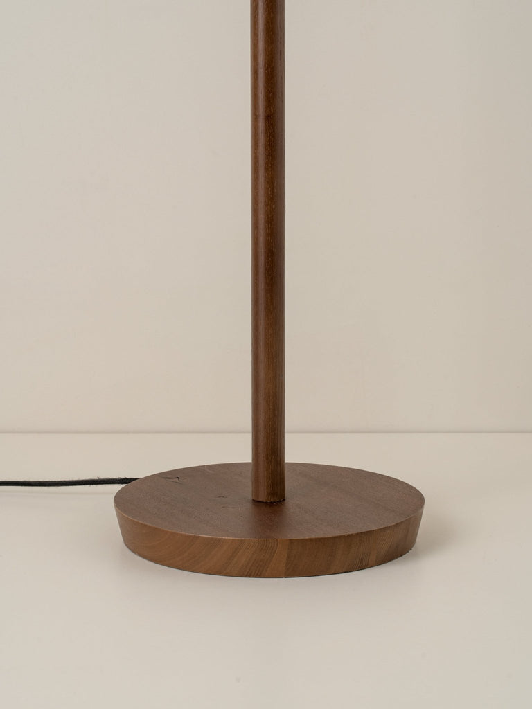 FOLIA - WALNUT WOOD AND SCALLOPED NATURAL LINEN FLOOR LAMP - THE LOOM COLLECTION