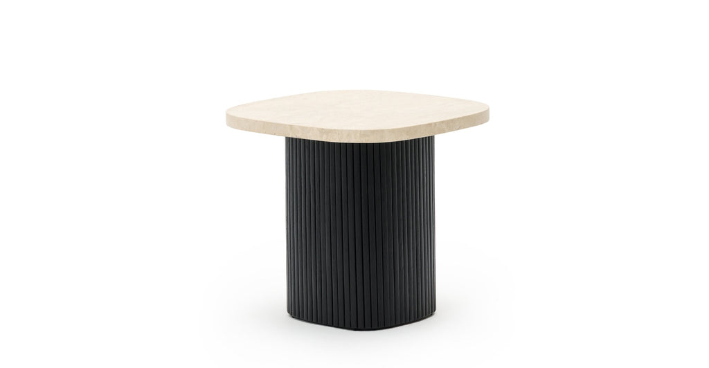 Gion Coffee Table 55 - Black Oak & Travertine - THE LOOM COLLECTION