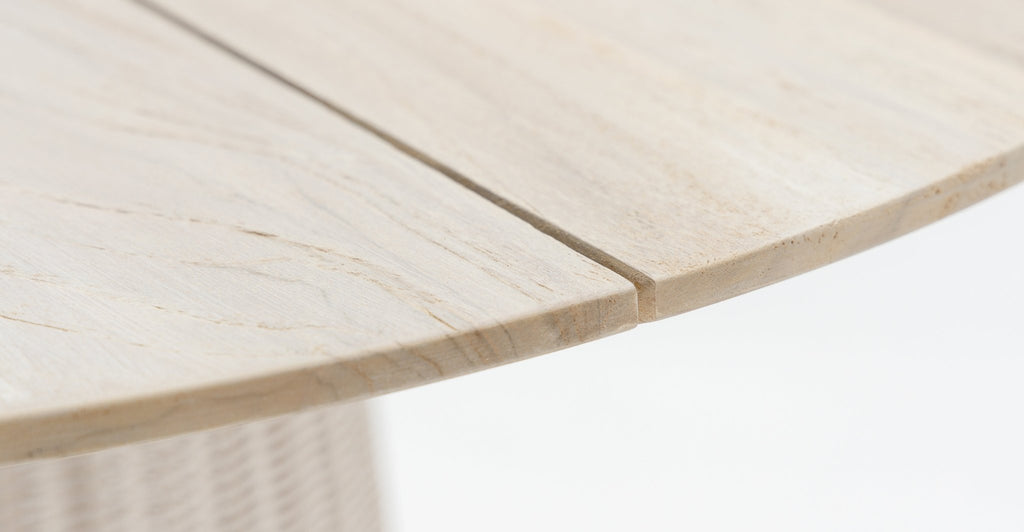 GIRONA BISTRO TABLE - AGED TEAK & CHALK - THE LOOM COLLECTION