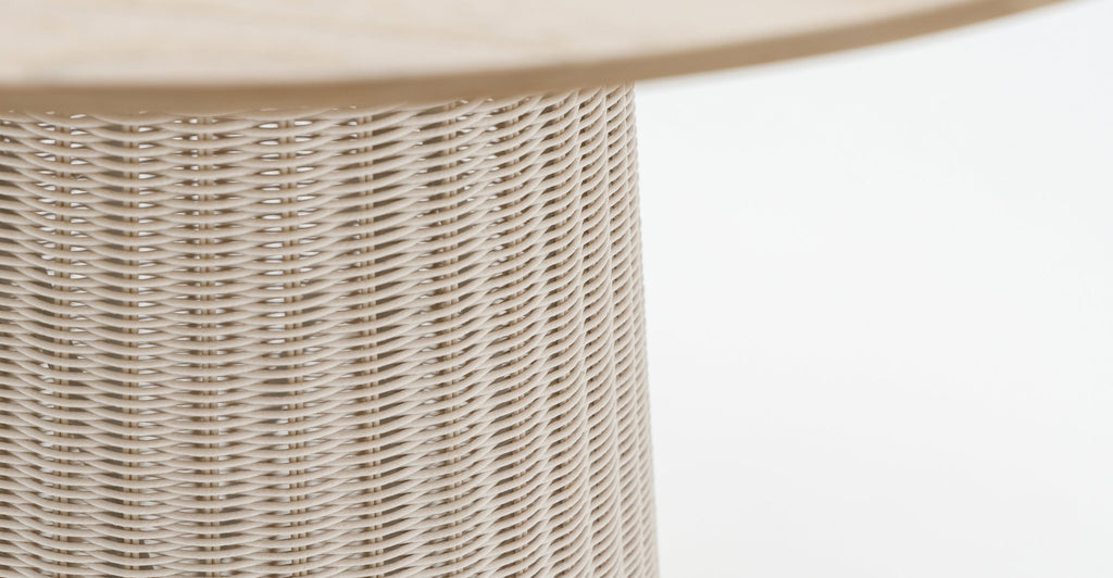 GIRONA BISTRO TABLE - AGED TEAK & CHALK - THE LOOM COLLECTION