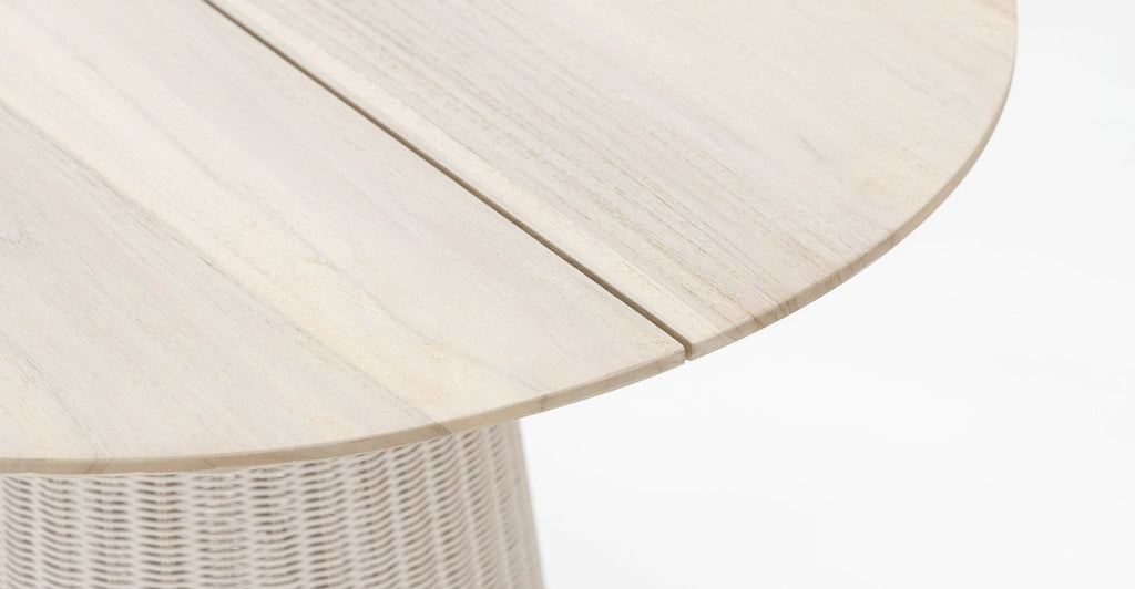 GIRONA BISTRO TABLE - AGED TEAK & CHALK - THE LOOM COLLECTION