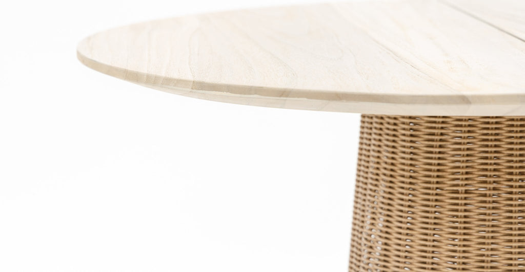 GIRONA BISTRO TABLE - AGED TEAK & NATURAL - THE LOOM COLLECTION