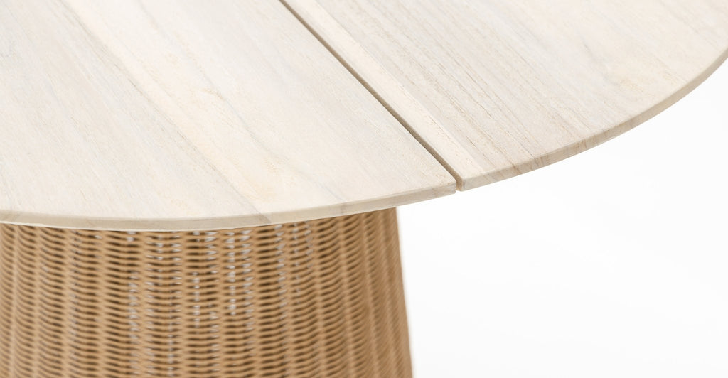 GIRONA BISTRO TABLE - AGED TEAK & NATURAL - THE LOOM COLLECTION