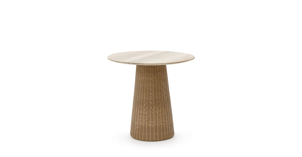 GIRONA BISTRO TABLE - AGED TEAK & NATURAL - THE LOOM COLLECTION