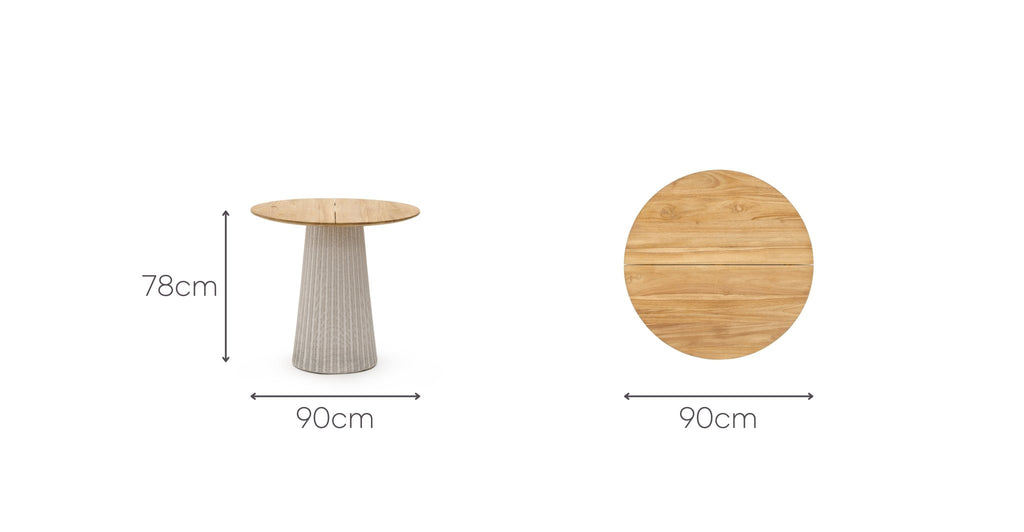 GIRONA BISTRO TABLE - HONEY & CHALK - THE LOOM COLLECTION