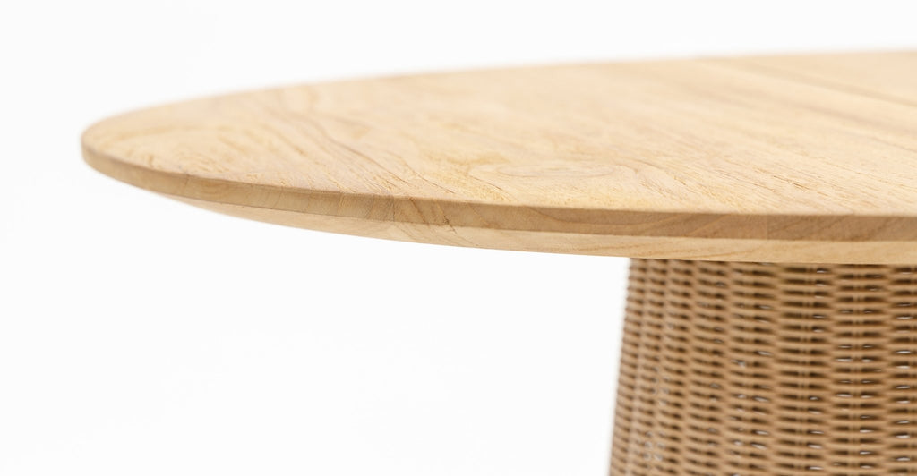 GIRONA BISTRO TABLE - HONEY & NATURAL - THE LOOM COLLECTION