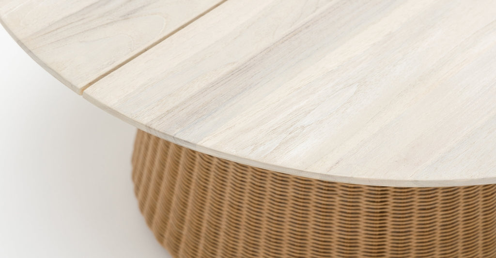 GIRONA COFFEE TABLE - AGED TEAK & NATURAL - THE LOOM COLLECTION