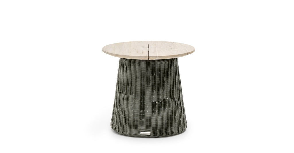 GIRONA SIDE TABLE - AGED TEAK & MOSS - THE LOOM COLLECTION