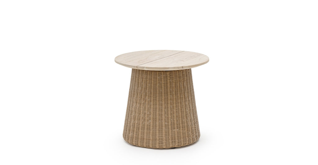 GIRONA SIDE TABLE - AGED TEAK & NATURAL - THE LOOM COLLECTION