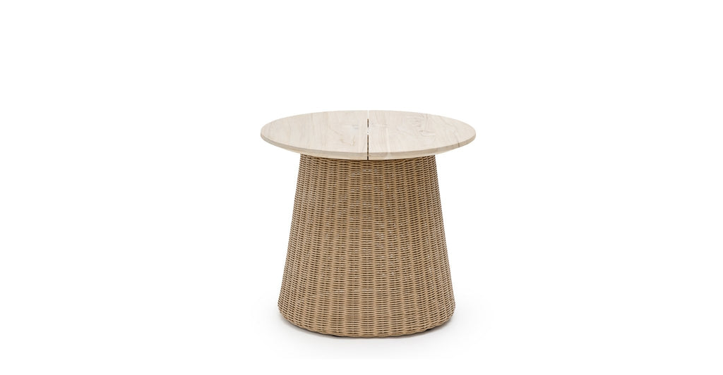 GIRONA SIDE TABLE - AGED TEAK & NATURAL - THE LOOM COLLECTION