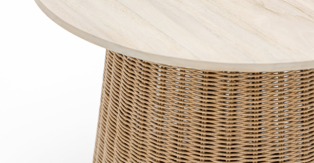 GIRONA SIDE TABLE - AGED TEAK & NATURAL - THE LOOM COLLECTION