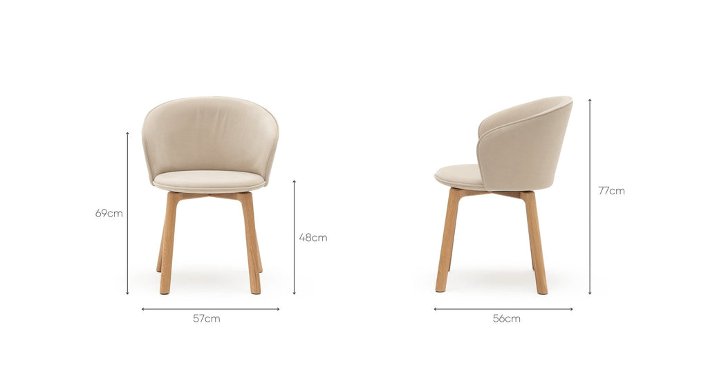 Glide Chair - Light Oak & Ecru - THE LOOM COLLECTION