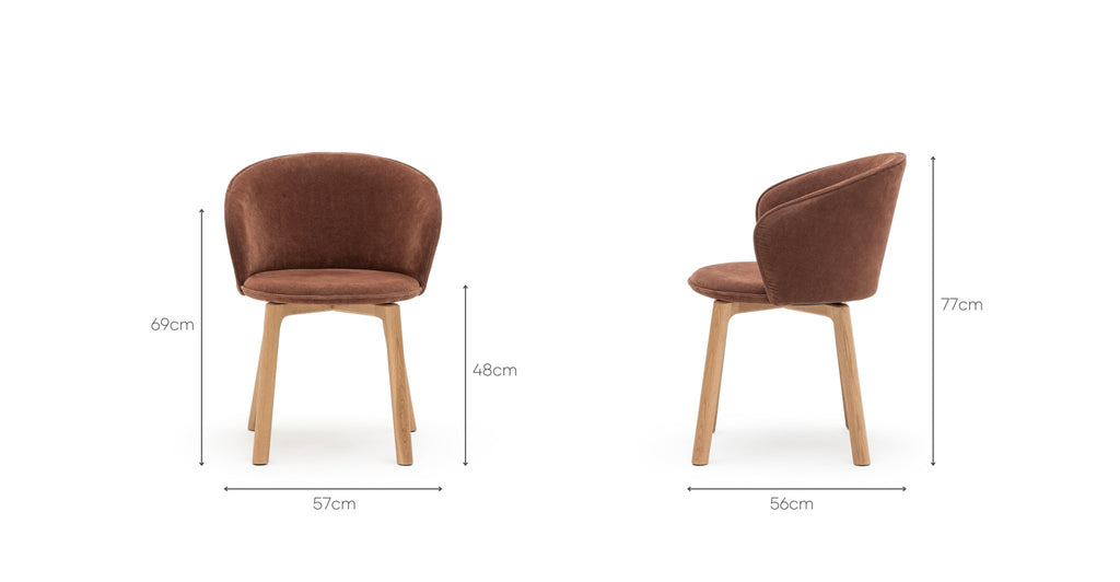 Glide Chair - Light Oak & Russet - THE LOOM COLLECTION