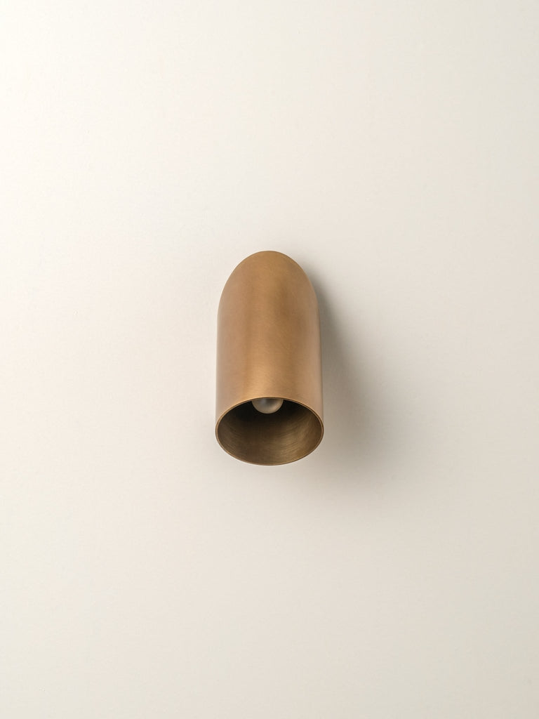 GUILLA - REAL BRASS ANGLED CYLINDER WALL LIGHT - THE LOOM COLLECTION