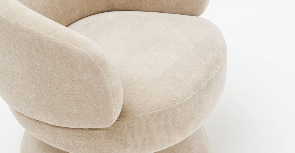 Gwen Swivel Chair - Latte - THE LOOM COLLECTION