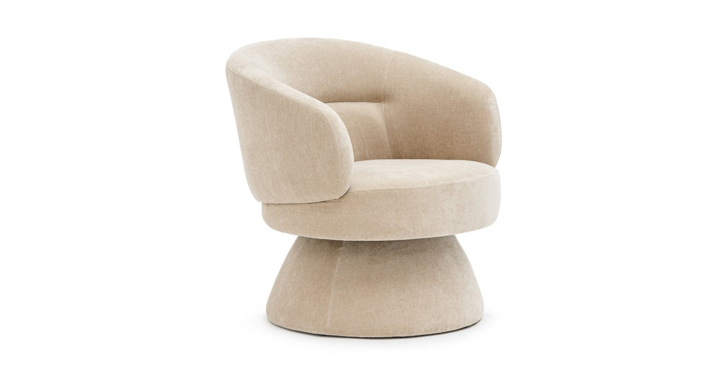 Gwen Swivel Chair - Latte - THE LOOM COLLECTION