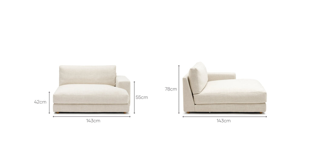 Hansen - Superchaise Right - Oatmeal - THE LOOM COLLECTION