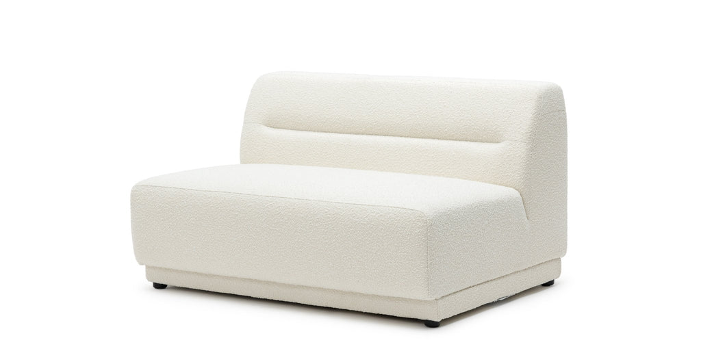 Karine 2 Seater Armless Module - Ivory Boucle - THE LOOM COLLECTION