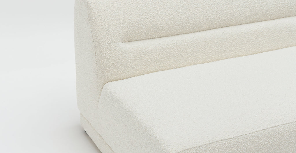 Karine 2 Seater Armless Module - Ivory Boucle - THE LOOM COLLECTION