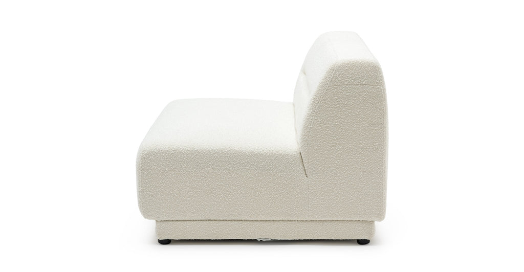 Karine 2 Seater Armless Module - Ivory Boucle - THE LOOM COLLECTION