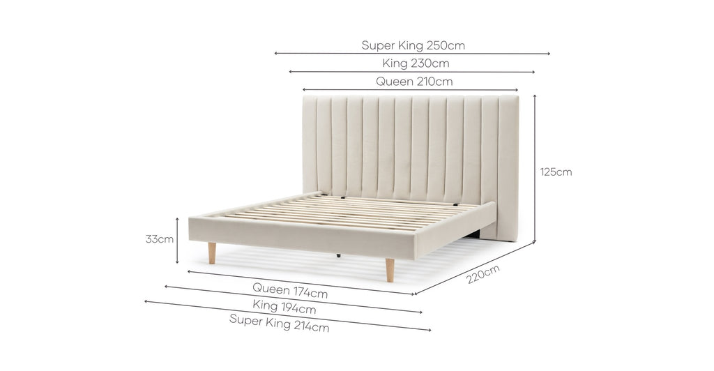 MARTINA STANDARD BED - BEIGE - THE LOOM COLLECTION