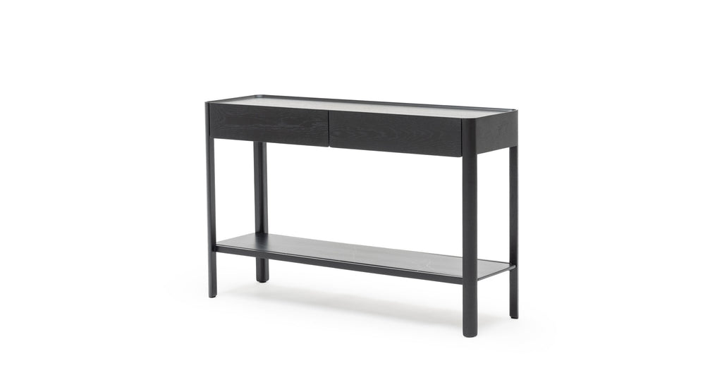 Nell Console - Black Oak & Nero Marquina - THE LOOM COLLECTION