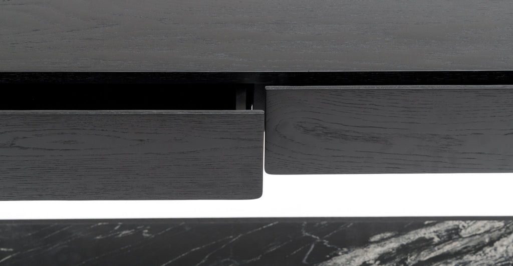 Nell Console - Black Oak & Nero Perlato - THE LOOM COLLECTION