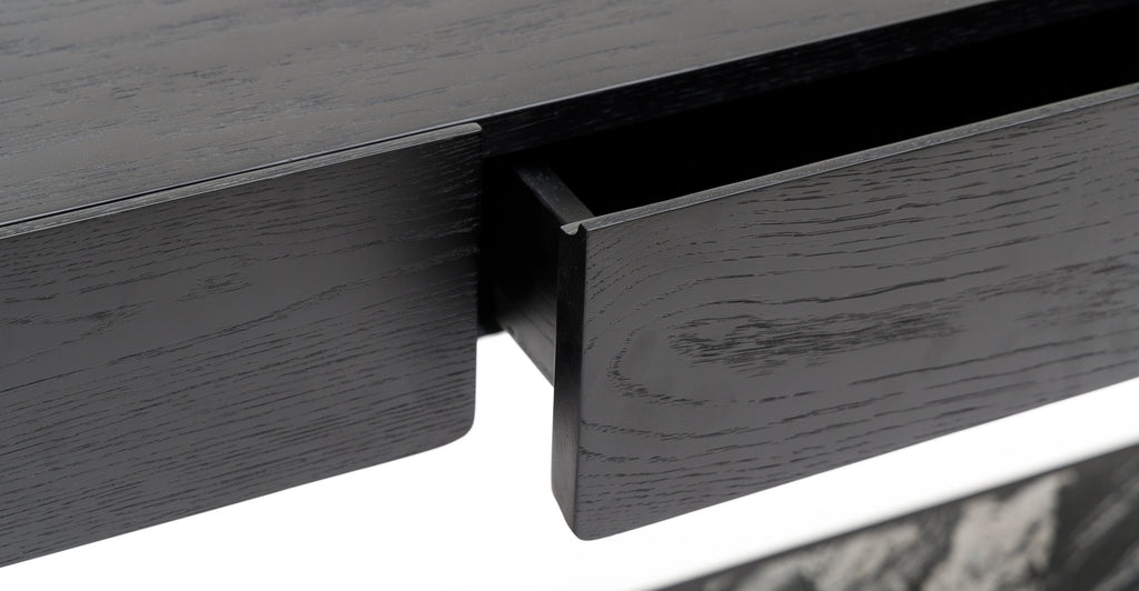 Nell Console - Black Oak & Nero Perlato - THE LOOM COLLECTION