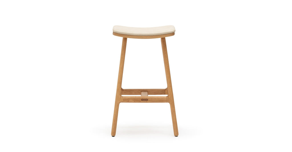 Odd Counter Stool - Light Oak & Albama Limestone - THE LOOM COLLECTION