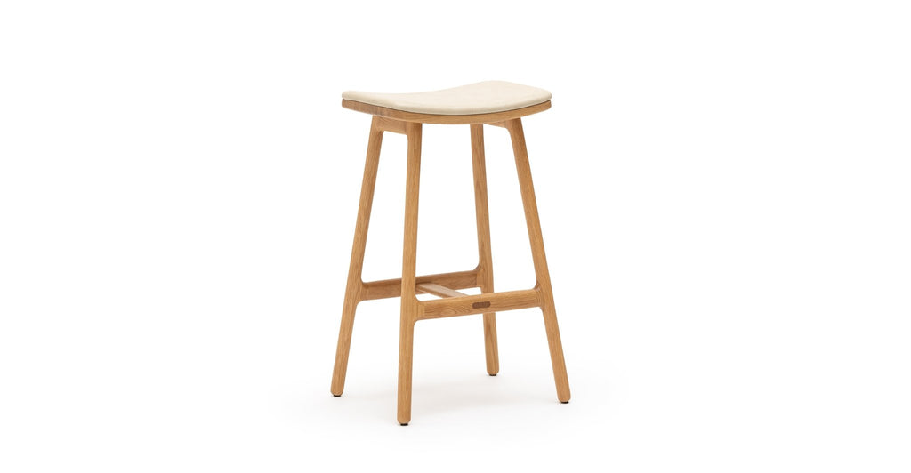 Odd Counter Stool - Light Oak & Albama Limestone - THE LOOM COLLECTION