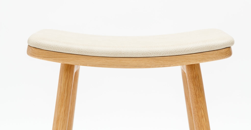 Odd Counter Stool - Light Oak & Albama Limestone - THE LOOM COLLECTION