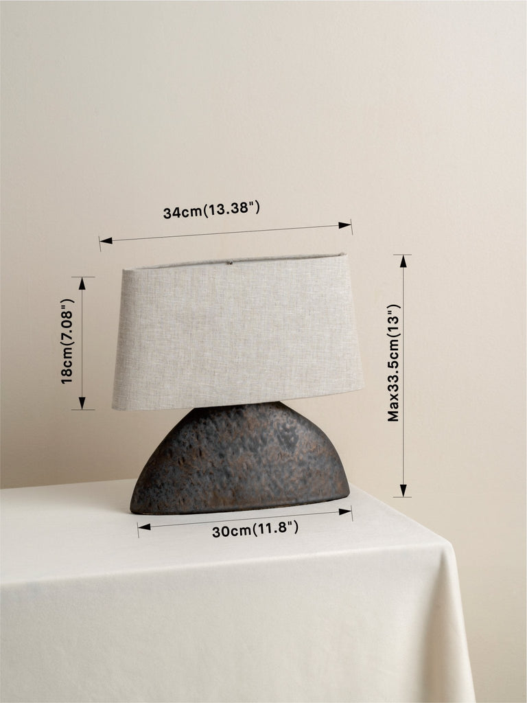 PITTI - BRONZE CERAMIC TABLE LAMP - THE LOOM COLLECTION