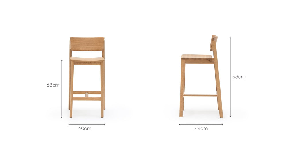 Poise Counter Chair - Light Oak - THE LOOM COLLECTION