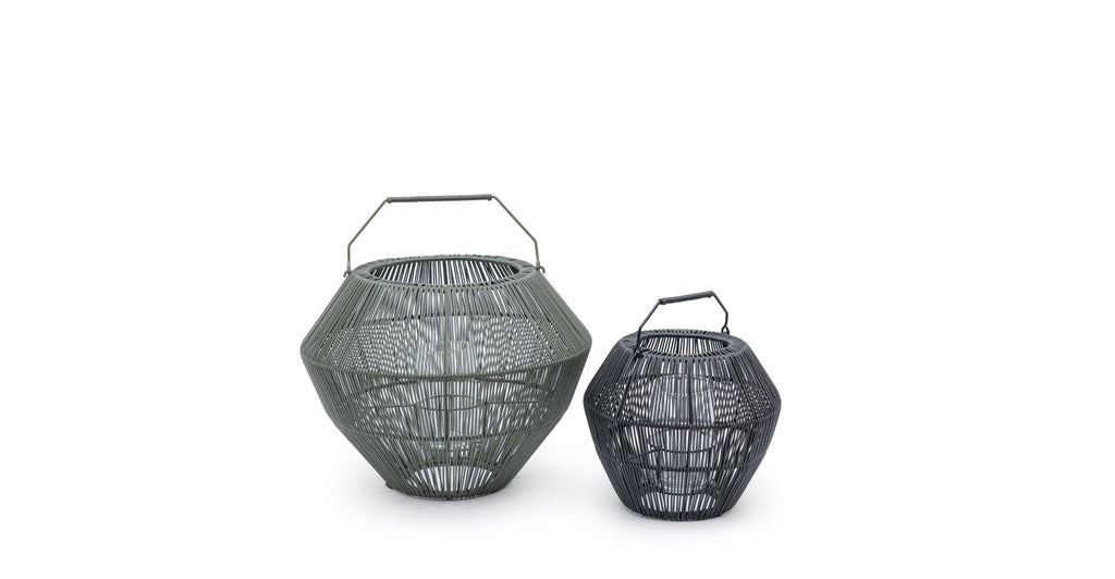 RAMOS GLASS CANDLE HOLDER - LAVA - THE LOOM COLLECTION