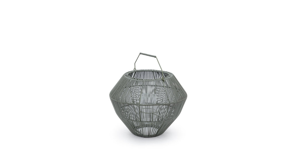 RAMOS GLASS CANDLE HOLDER - MOSS - THE LOOM COLLECTION