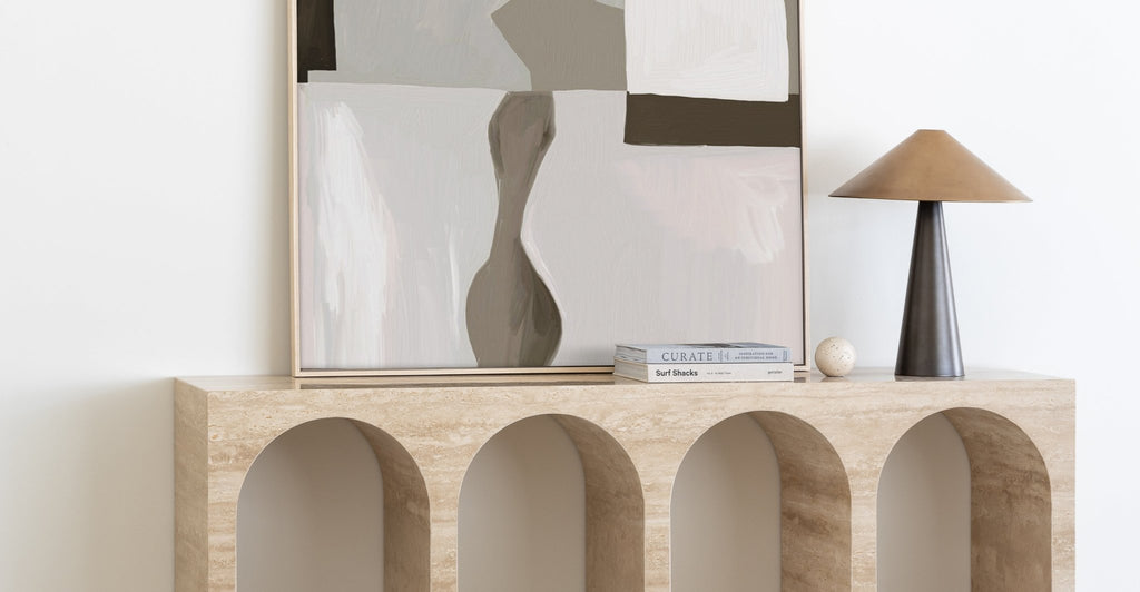 Rialto Console Table - Travertine - THE LOOM COLLECTION