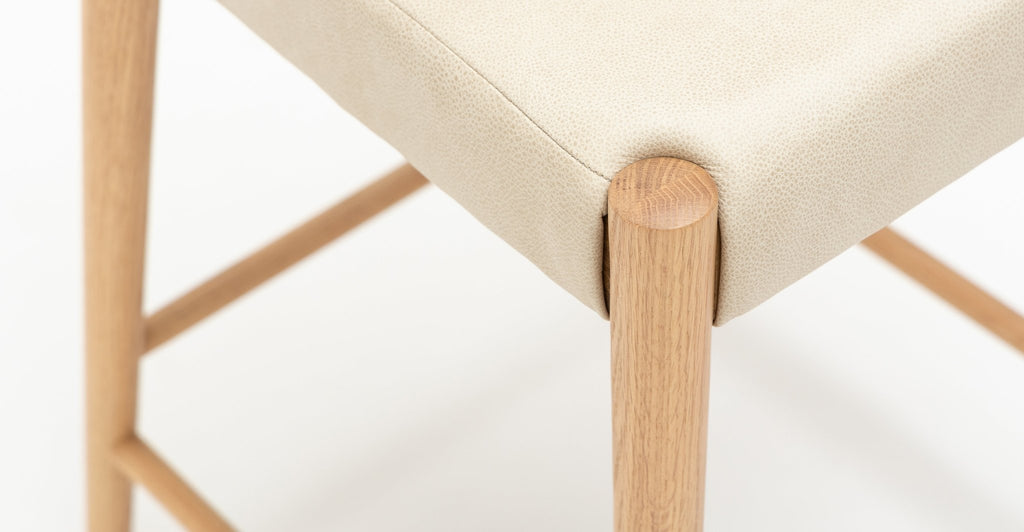 Ronda Counter Chair - Light Oak & Alabama Limestone - THE LOOM COLLECTION